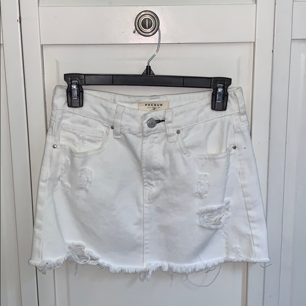 White Denim Skirt